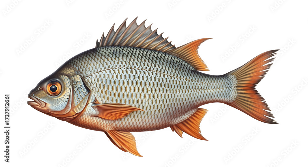 Fototapeta premium Freshwater fish with scales and fins.