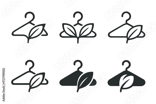 Ethical Fashion Logos. Ethical fashion brands and production. Set Logo of ethical fashion brands and production: Global ethical fashion symbol. harmonious logo
