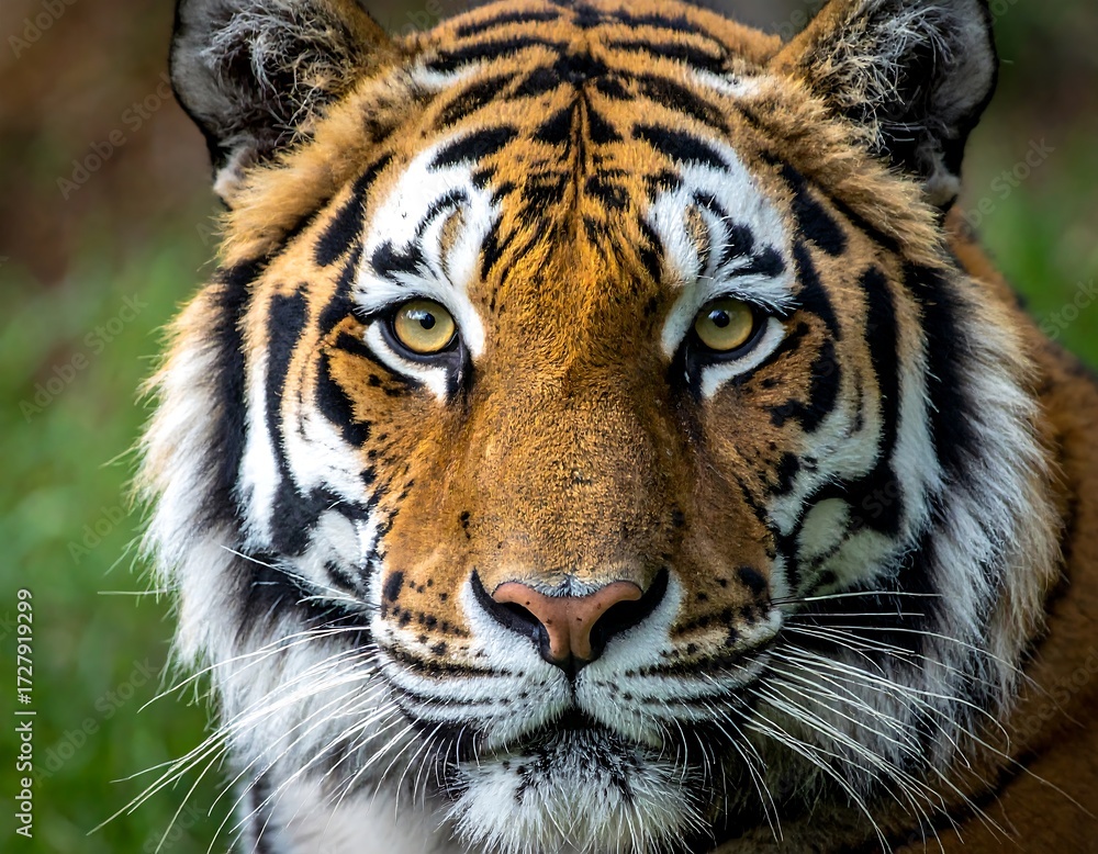 Naklejka premium Close-up portrait of a tiger (1)