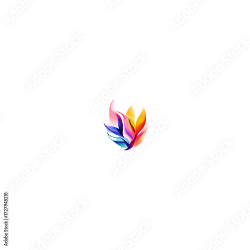 vector illustration of a colorful hand made of colorful splashes