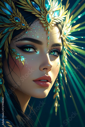 Fantasy Anime Girl Portrait – Digital Art Illustration
