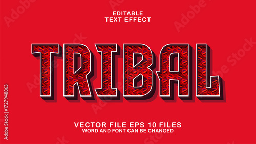 editable 3d tribal texture text effect