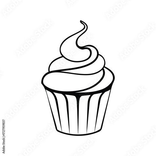 cupcake vector illustration