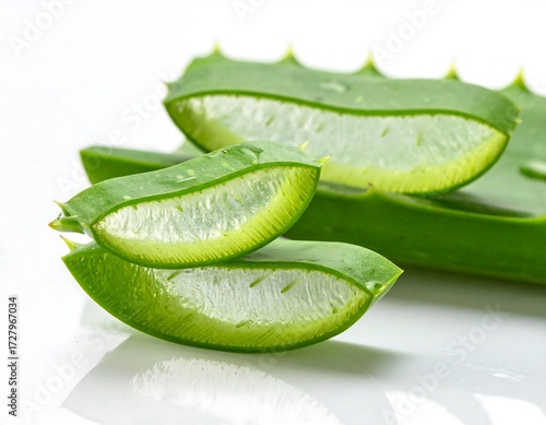 Wallpaper Mural Fresh aloe vera slices close-up display Torontodigital.ca
