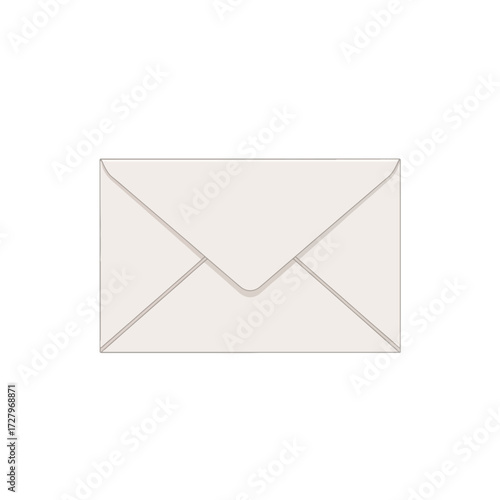 A simple, clean illustration of a closed, light-colored envelope on a white background.
