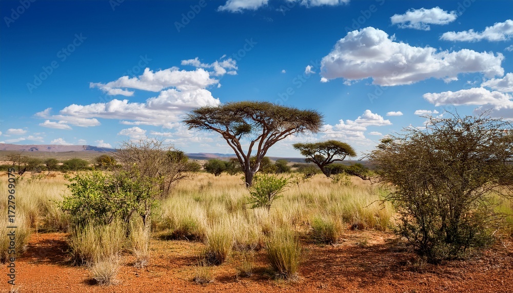 Obraz premium African Bush Under Blue Sky