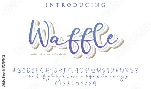 Waffle - Elegant 3D Script Font with Handwritten Style for Modern Typography and Branding