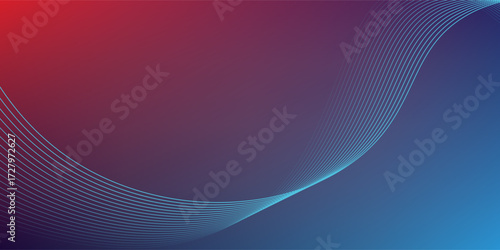 Blue purple red gradient mesh abstract background with wavy blended lines nice for wallpaper or banner
