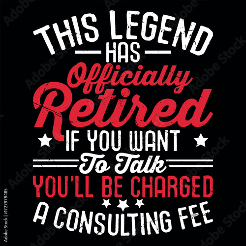 Funny Retirement Officially Retro Vintage Retired T-shirt Design