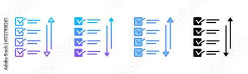 Prioritization Multi Style Icon Set