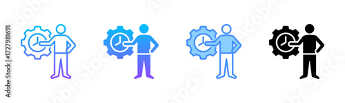 Time Management Multi Style Icon Set