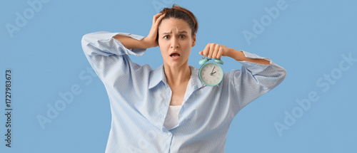 Overslept young woman in pa...