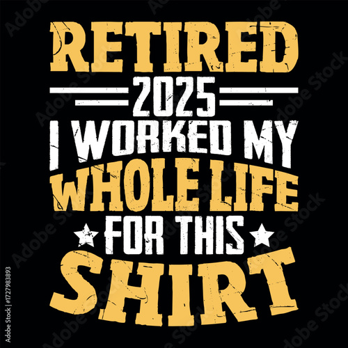 Funny Retirement Officially Retro Vintage Retired T-shirt Design
