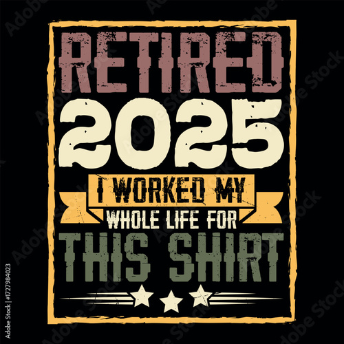 Funny Retirement Officially Retro Vintage Retired T-shirt Design