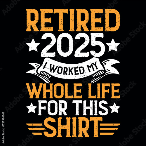 Funny Retirement Officially Retro Vintage Retired T-shirt Design