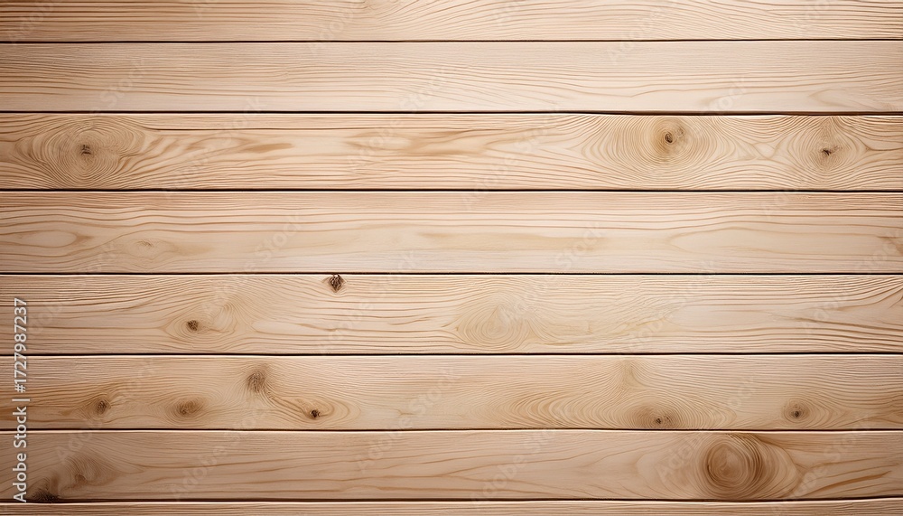 Fototapeta premium Light Beige Wooden Plank Background With Horizontal Lines And Subtle Grain Patterns Creating A Warm And Inviting Texture For Design Use