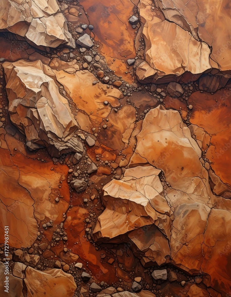 Naklejka premium Rocky terrain texture
