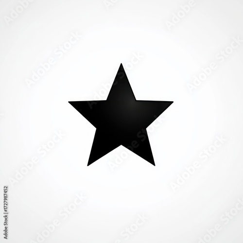 Simple black five-pointed star shape centered on a white background