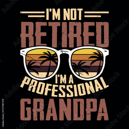 Funny Retirement Officially Retro Vintage Retired T-shirt Design