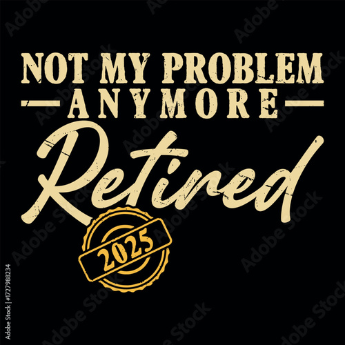 Funny Retirement Officially Retro Vintage Retired T-shirt Design