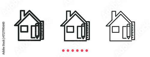 Renovation icon. Thin line icon vector