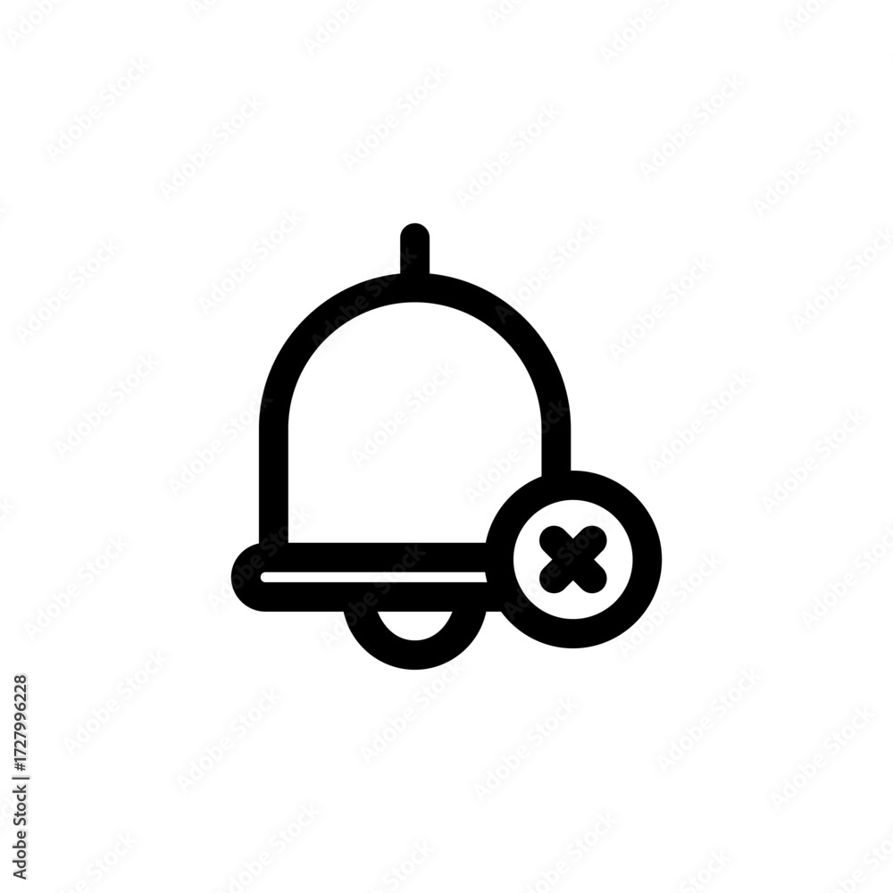 Fototapeta premium Bell Off Icon for Notification and Mute