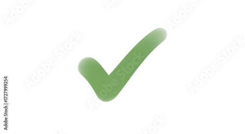 Green check mark illustration isolated PNG with Transparent Background