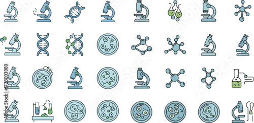 Collection of Science and Laboratory Research Icons