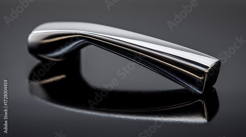 Silver metal pipe with reflective surface