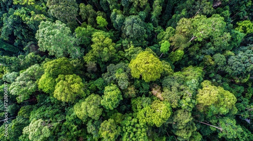 Dense Tropical Forest Canopy From Above