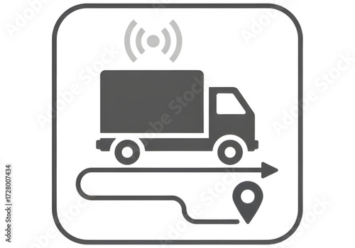  Minimal icon of a logistics app icon — no background, no shadow PNG