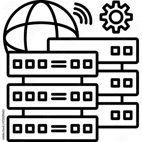 Data Center Outline Icon