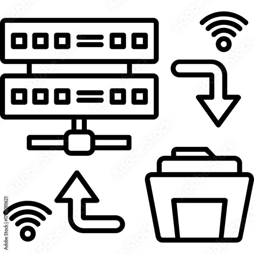 Data Backup Outline Icon