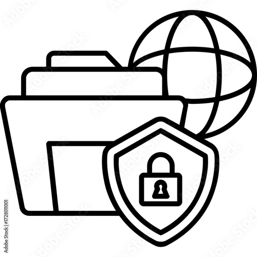 Data Security Outline Icon