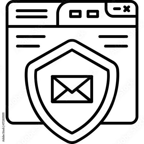 Spam Filter Outline Icon