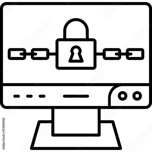 Ransomware Protection Outline Icon