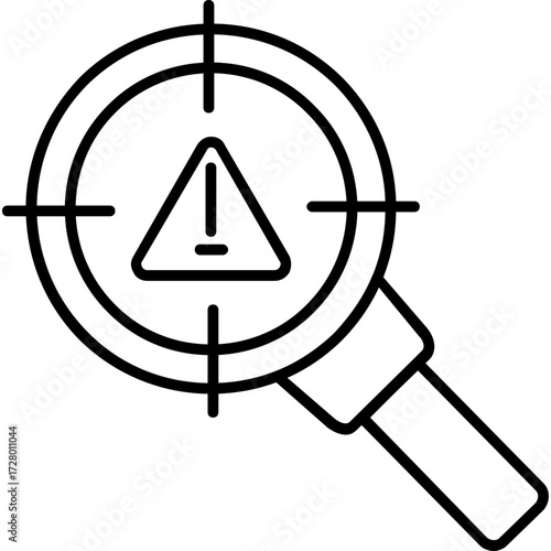 Threat Detection Outline Icon