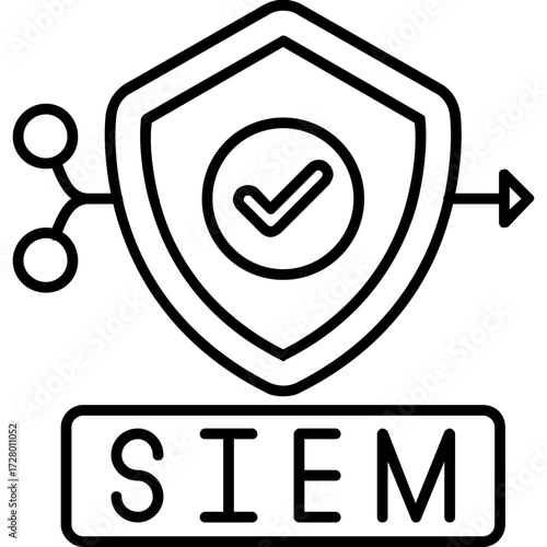 SIEM System Outline Icon