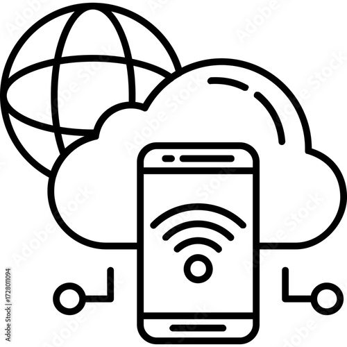 Docker Service Outline Icon
