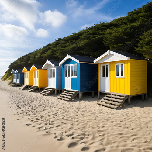 Les cabines de plage de Hardelot