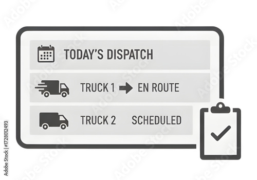  Minimal icon of a dispatch board — no background, no shadow PNG