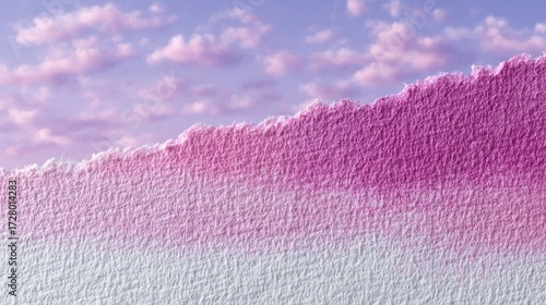 Soft Pink Gradient Watercolor Background with White Texture and Blurred Clouds