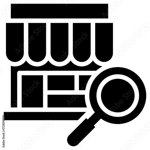 Market research icon for market research, website, application, printing, document, poster design, etc