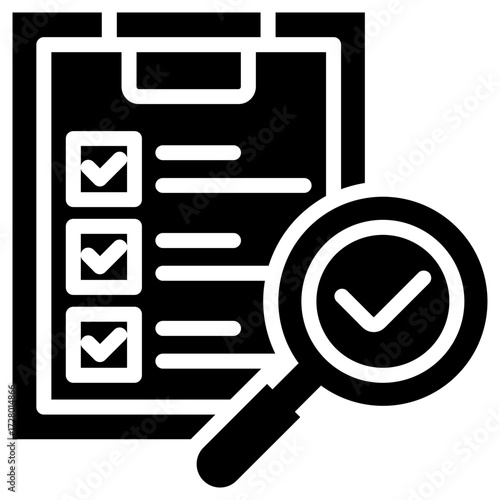 Criteria icon for market research, website, application, printing, document, poster design, etc