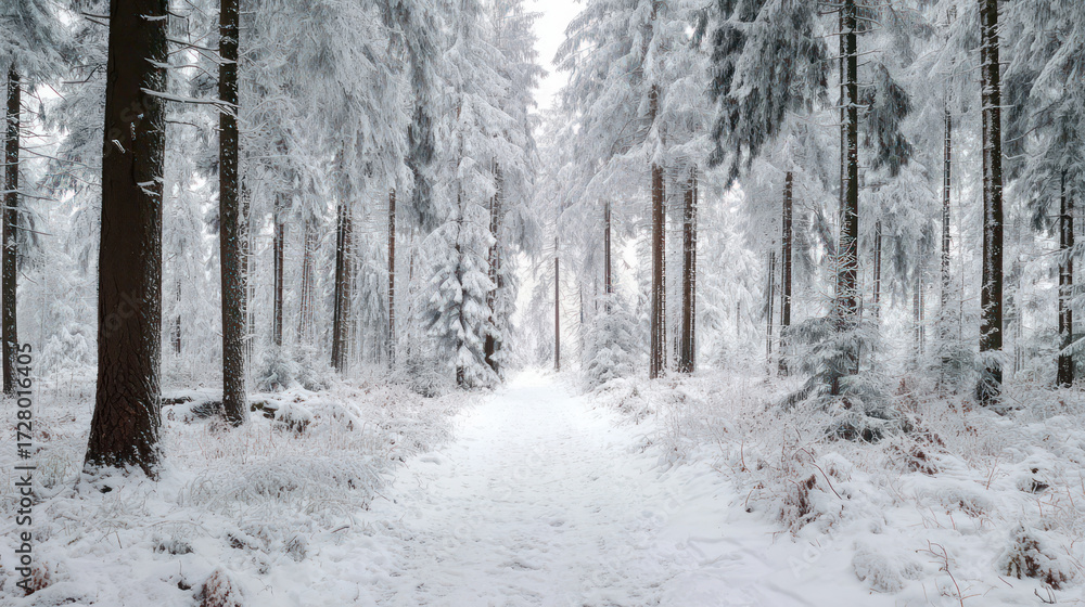 Naklejka premium Set of popular winter trees with bare branches detailed texture on transparent background