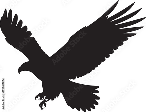  Flying Eagle Silhouette Vector Illustration