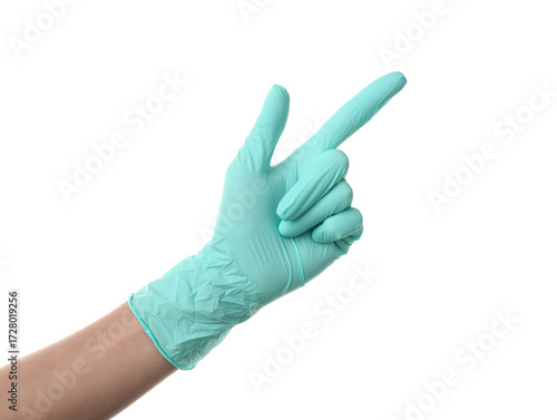 Female hand in medical glov...