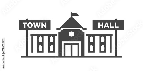 town hall icon sign vector