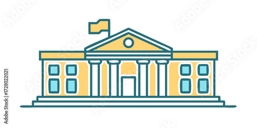 town hall icon sign vector