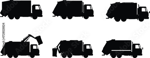 Garbage truck, waste disposal vehicle, rubbish collection, sanitation service, trash removal, recycling truck, refuse disposal, municipal cleaning, waste management, environmental serviceGarbage 